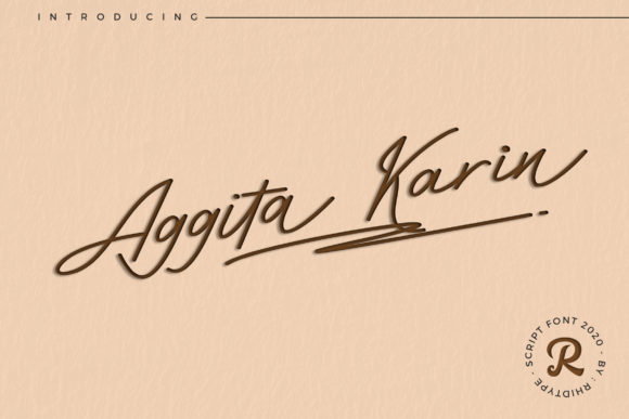 Aggita Karin: A Sweet and Relaxed Handwritten Font for Branding