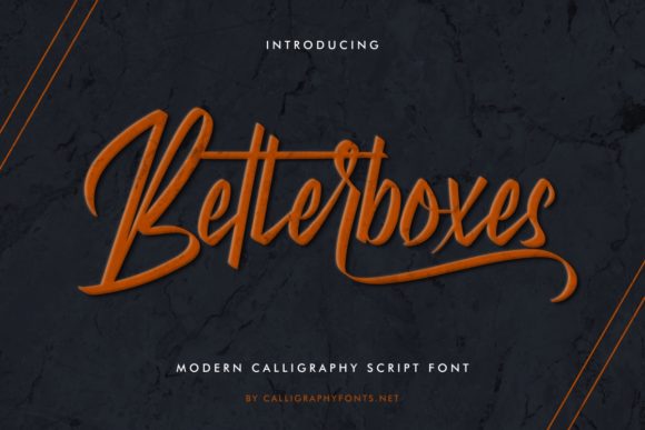 Discover Betterboxes: A Modern Brush Calligraphy Typeface