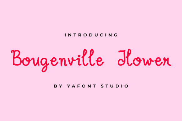 Discovering Bougenville Flowers: A Font for Elegant Design