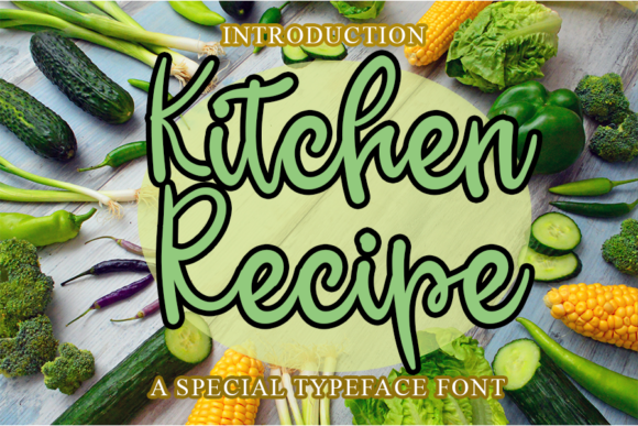Kitchen Recipe: A Delicate Handwritten Font for Editorial Design